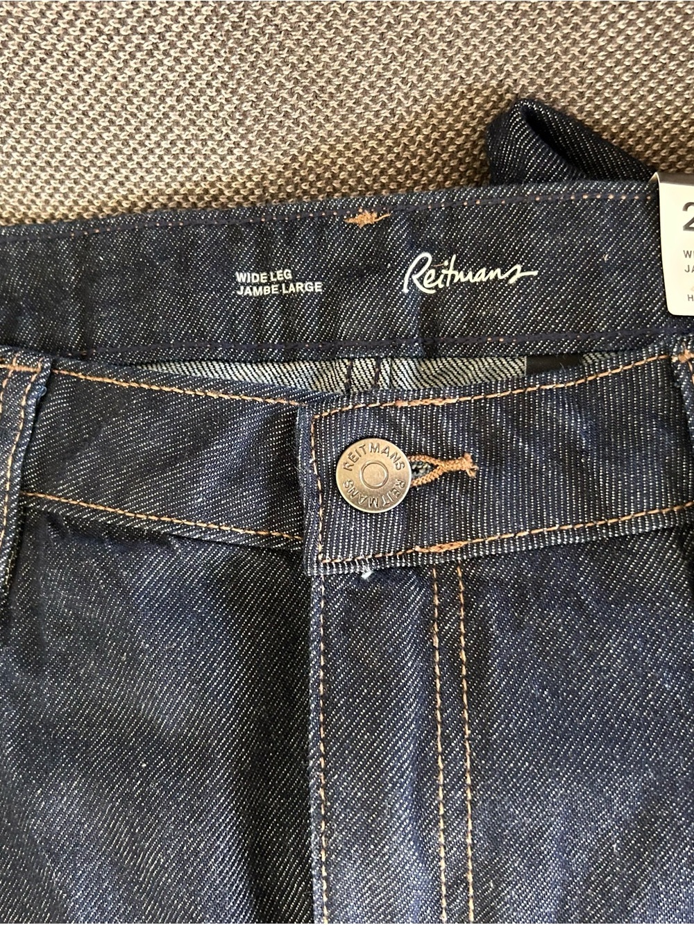 Reitmans Women's Wide Leg Jeans - Dark Indigo